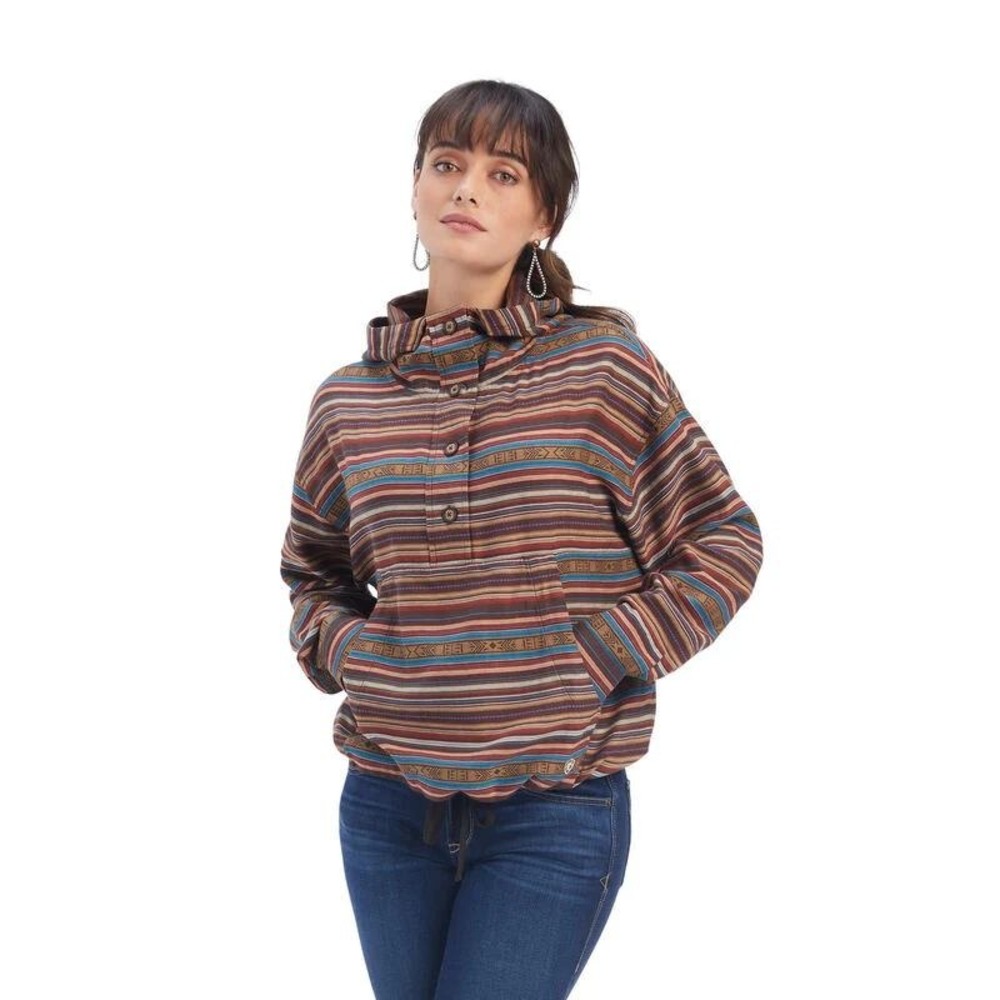 Ariat Horseshoe Bend Pullover XL Brown Multi Southwestern Hoodie 10041661